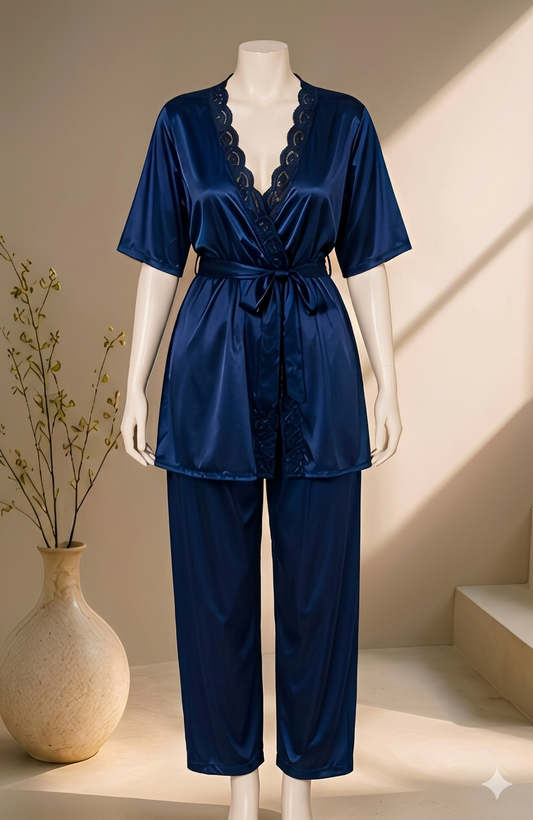 DMORA Elegant Satin 3-Piece Lounge Set