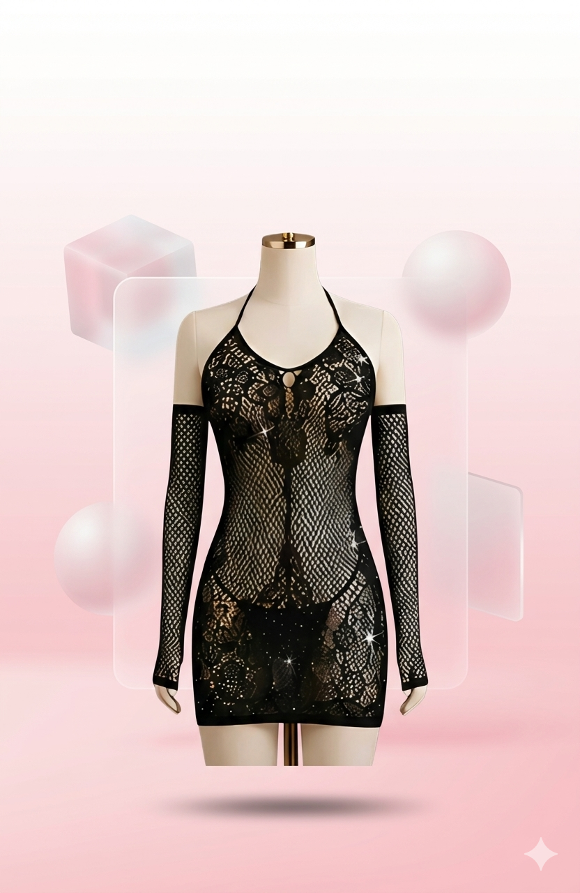 DMORA Diamond Net Bodysuit 3