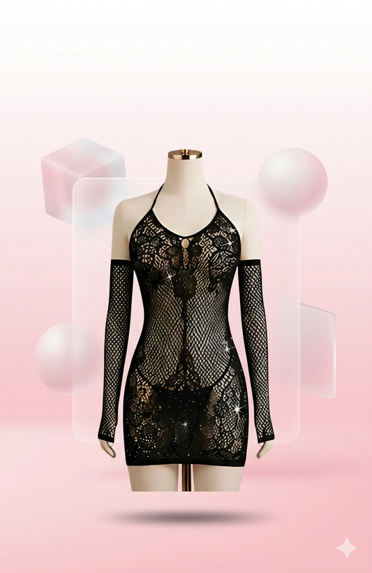 DMORA Diamond Net Bodysuit 3