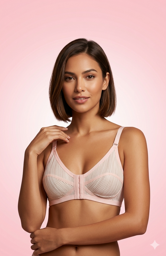 Cotton Bra Design 1 (5 Colours Pink,Blue,Red,Skin,Grey)
