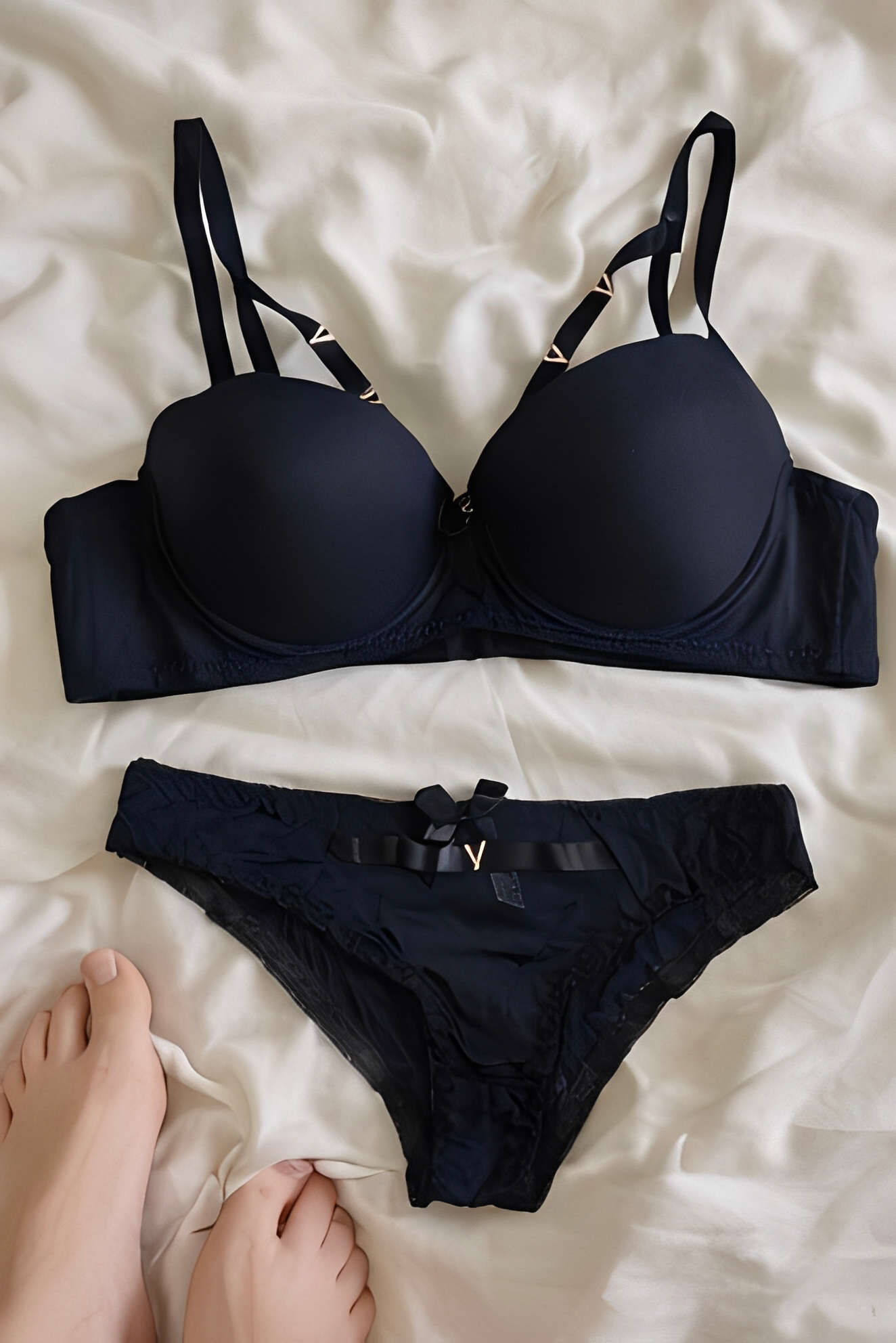 DMORA Soft Padded Bra & Panty Set