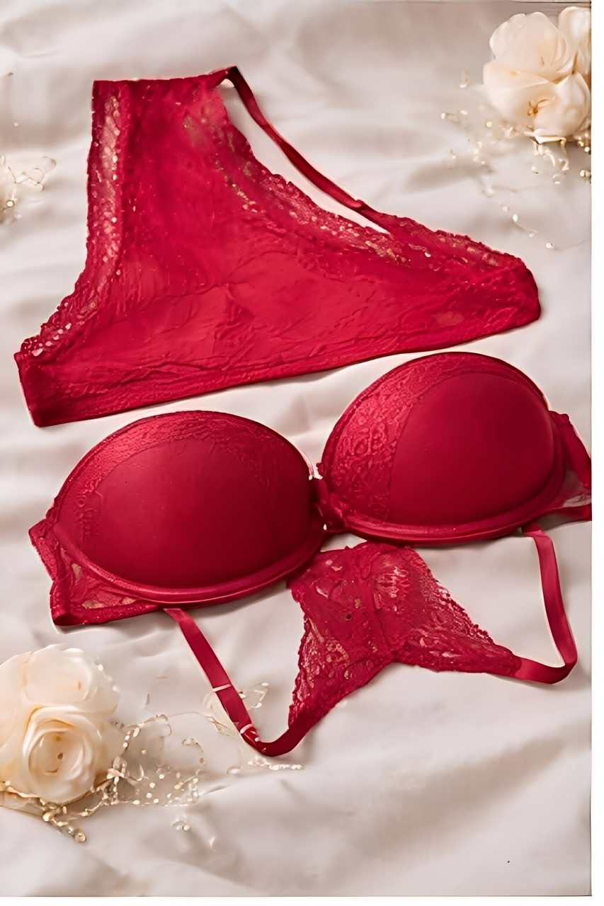 DMORA Butterfly Lace 2-Piece Lingerie Set