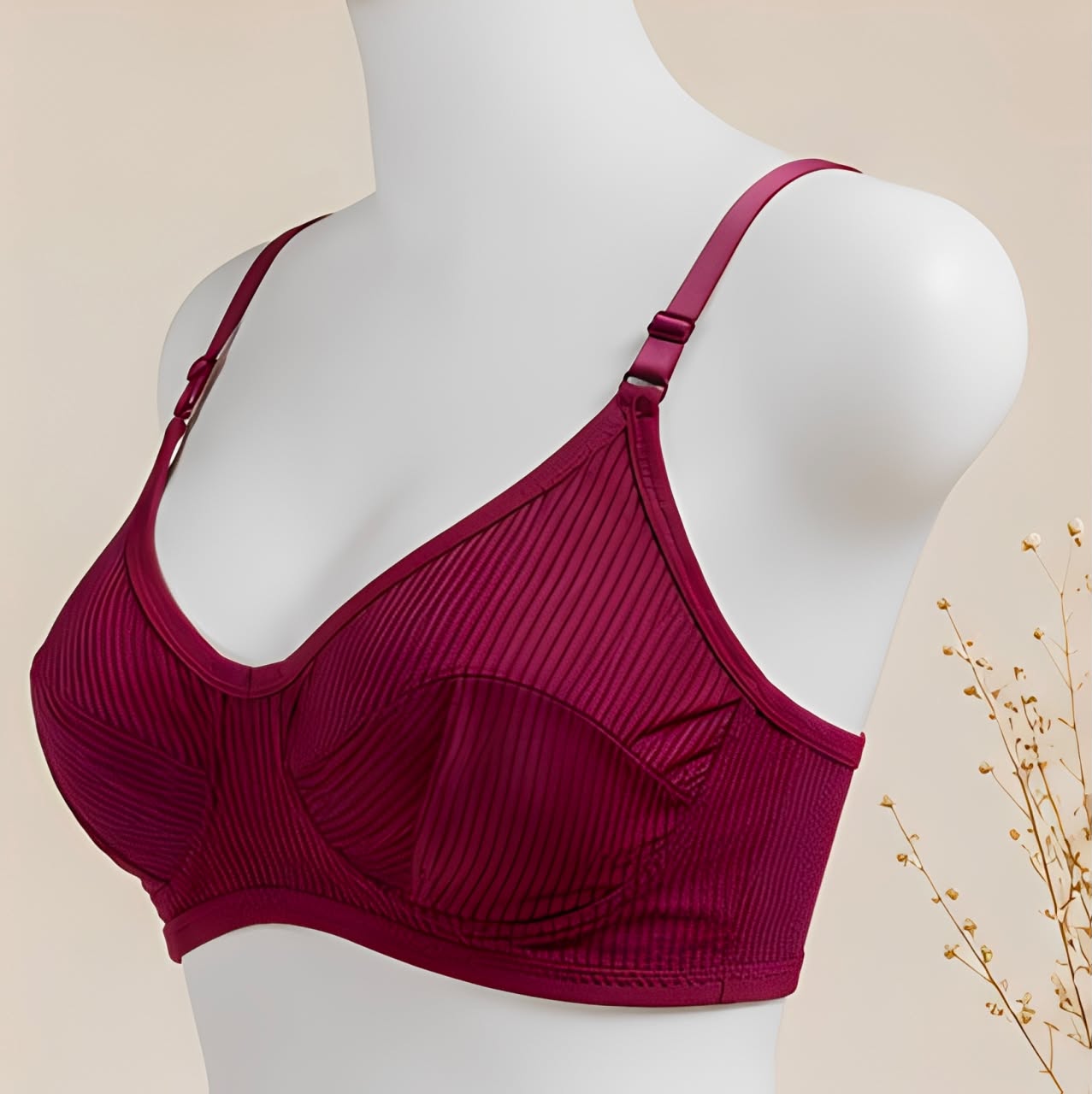Cotton Bra Design 1 (5 Colours Pink,Blue,Red,Skin,Grey) - My Store 5
