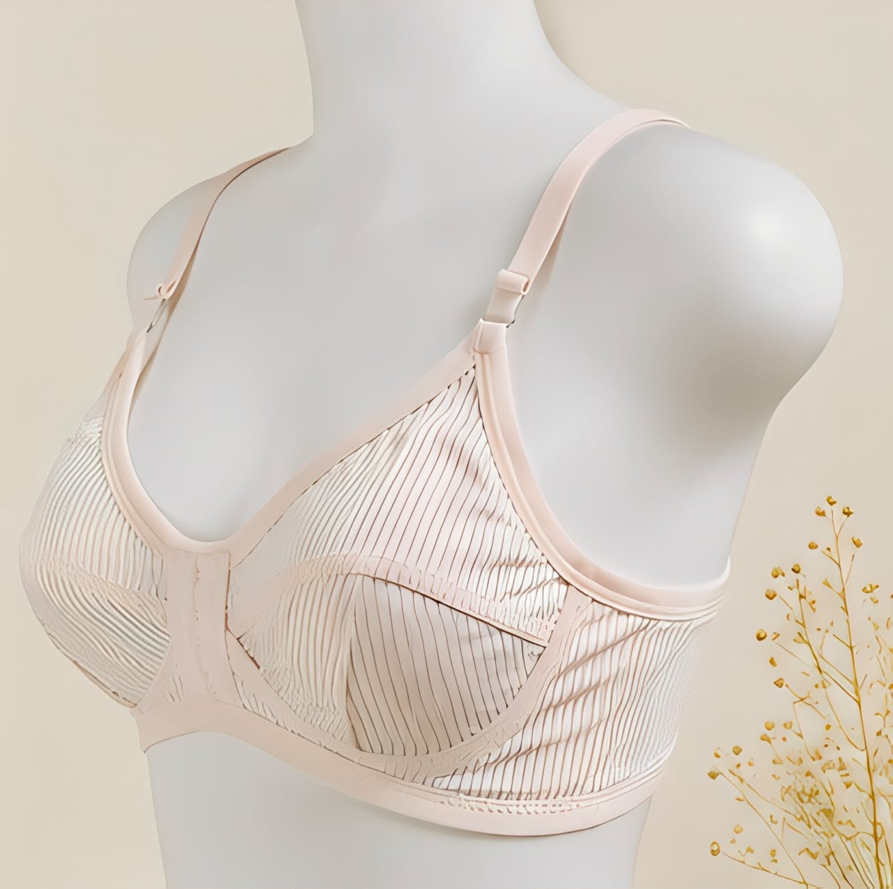 Cotton Bra Design 1 (5 Colours Pink,Blue,Red,Skin,Grey) - My Store 5