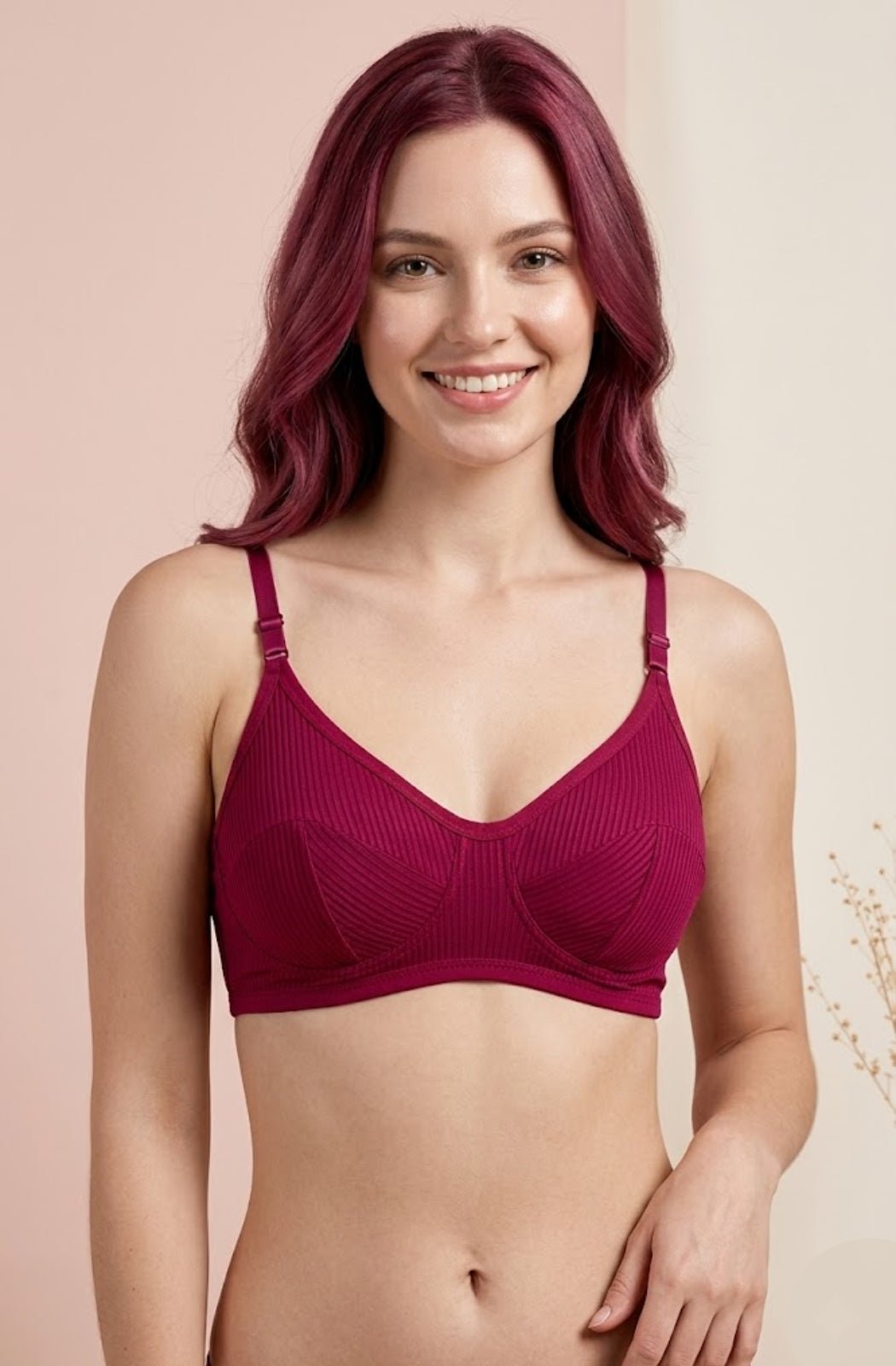 Cotton Bra Design 1 (5 Colours Pink,Blue,Red,Skin,Grey) - My Store 5