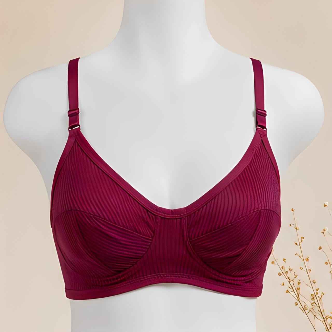 Cotton Bra Design 1 (5 Colours Pink,Blue,Red,Skin,Grey) - My Store 5