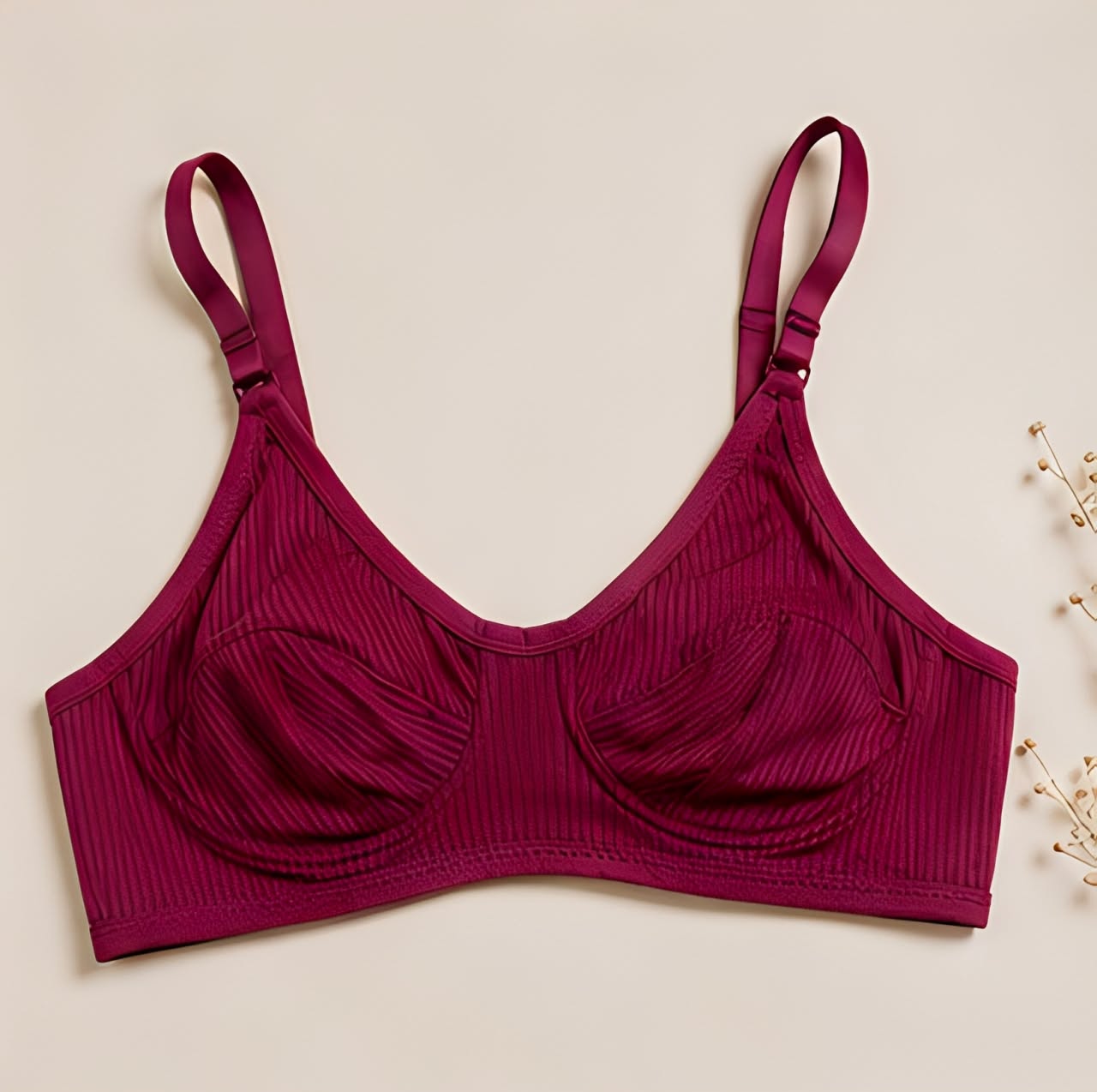 Cotton Bra Design 1 (5 Colours Pink,Blue,Red,Skin,Grey) - My Store 5