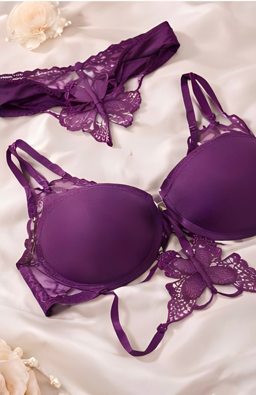 DMORA Butterfly Lace 2-Piece Lingerie Set - My Store 5