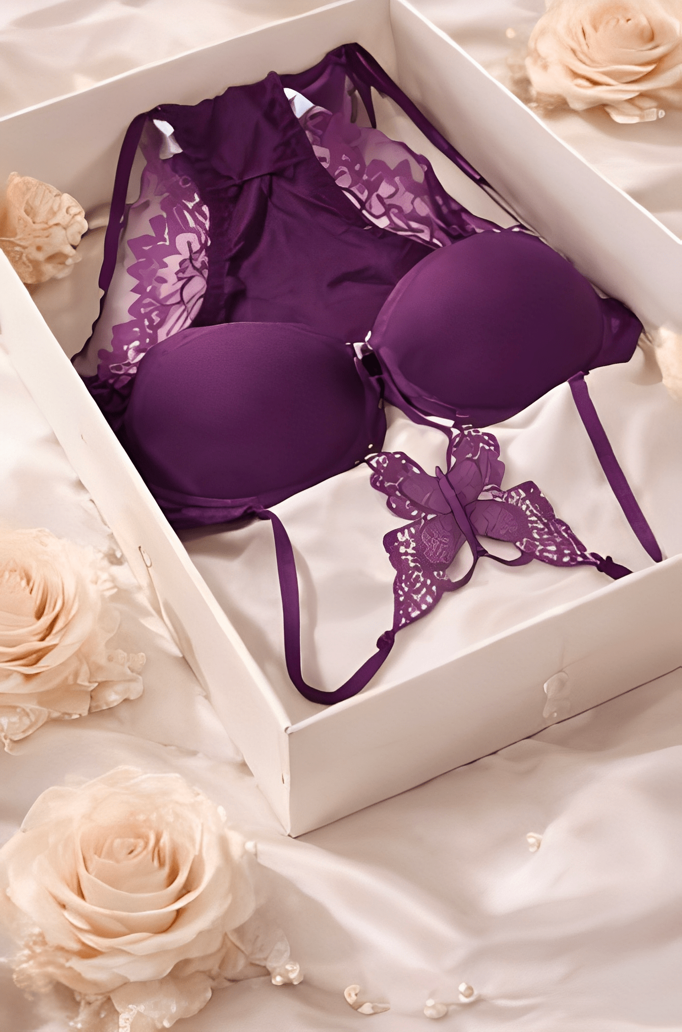 DMORA Butterfly Lace 2-Piece Lingerie Set - My Store 5