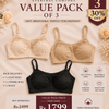 DMORA ComfortEase Wireless Bra (Pack of 3)