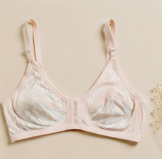 DMORA Double The Style Value Pack of 2 Bras – Soft Pink & Dove Gray Ribbed comfort - My Store 5