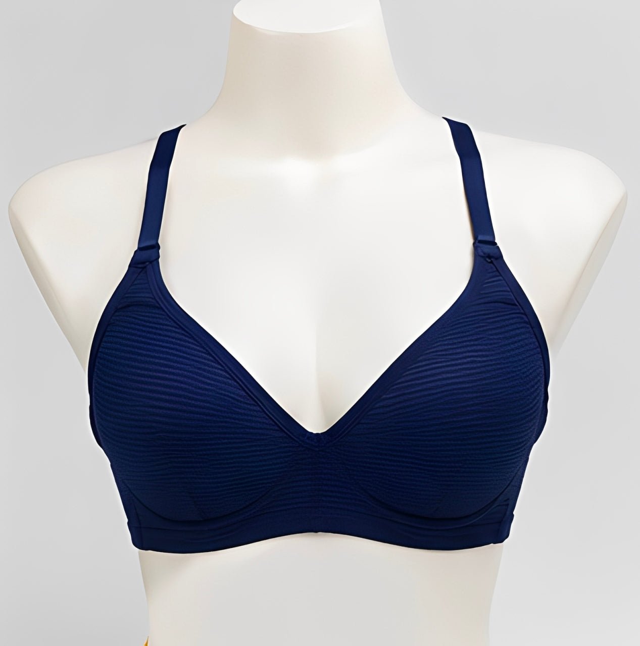 DMORA Double The Style Value Pack of 2 Bras – Wine & Navy Blue Ribbed Comfort Bra - My Store 5