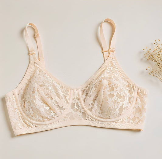 DMORA Fancy Net Lace Bra Value Pack of 2 – Premium Breathable Lace Bras - My Store 5