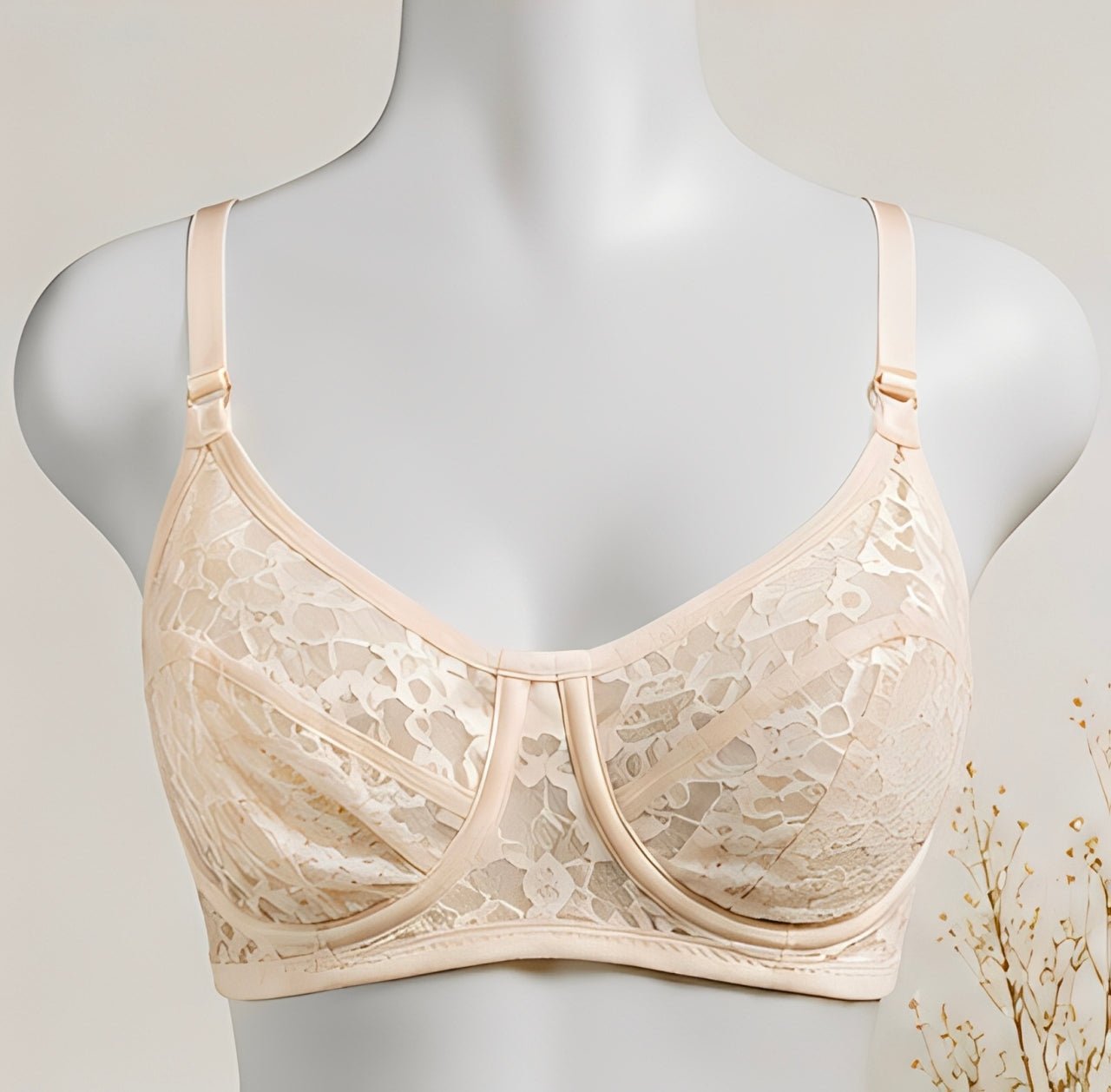 DMORA Fancy Net Lace Bra Value Pack of 2 – Premium Breathable Lace Bras - My Store 5
