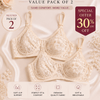 DMORA Fancy Net Lace Bra Value Pack of 2 – Premium Breathable Lace Bras