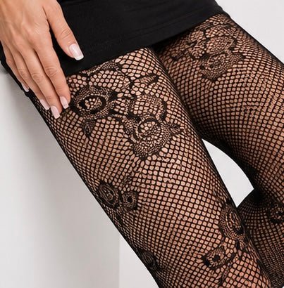 DMORA Floral Fishnet Fashion Tights – Elegant Free Size Stockings - My Store 5