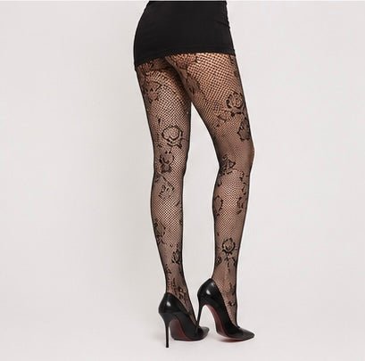 DMORA Floral Fishnet Fashion Tights – Elegant Free Size Stockings - My Store 5