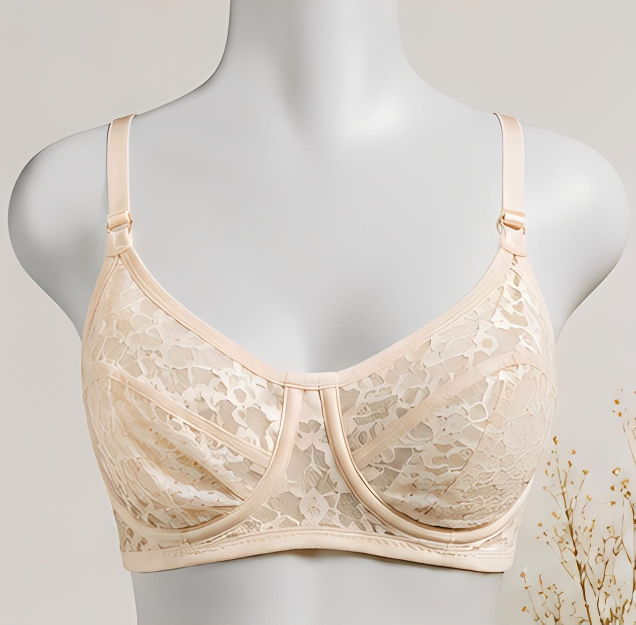 DMORA Floral Lace Comfort Bra - My Store 5