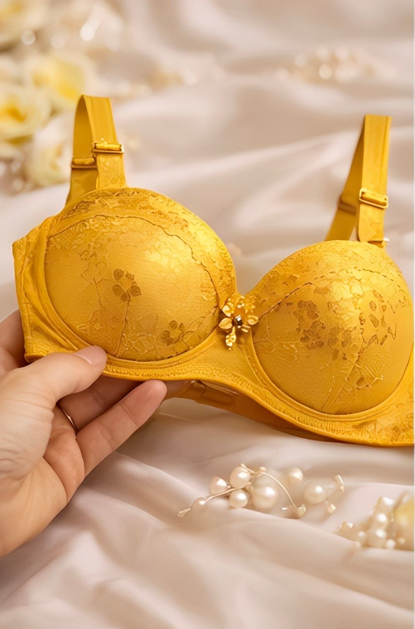 DMORA Golden Bloom Lace Bra - My Store 5