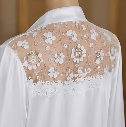 DMORA Royal Satin Lace Nightwear Set - My Store 5
