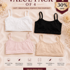 DMORA SoftComfort Cotton Lounge Bra (Pack of 4)